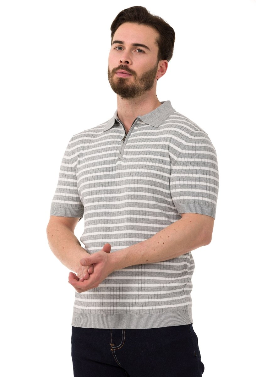 CT751 Men's Polo Shirt with Multicolored Stripe Design
