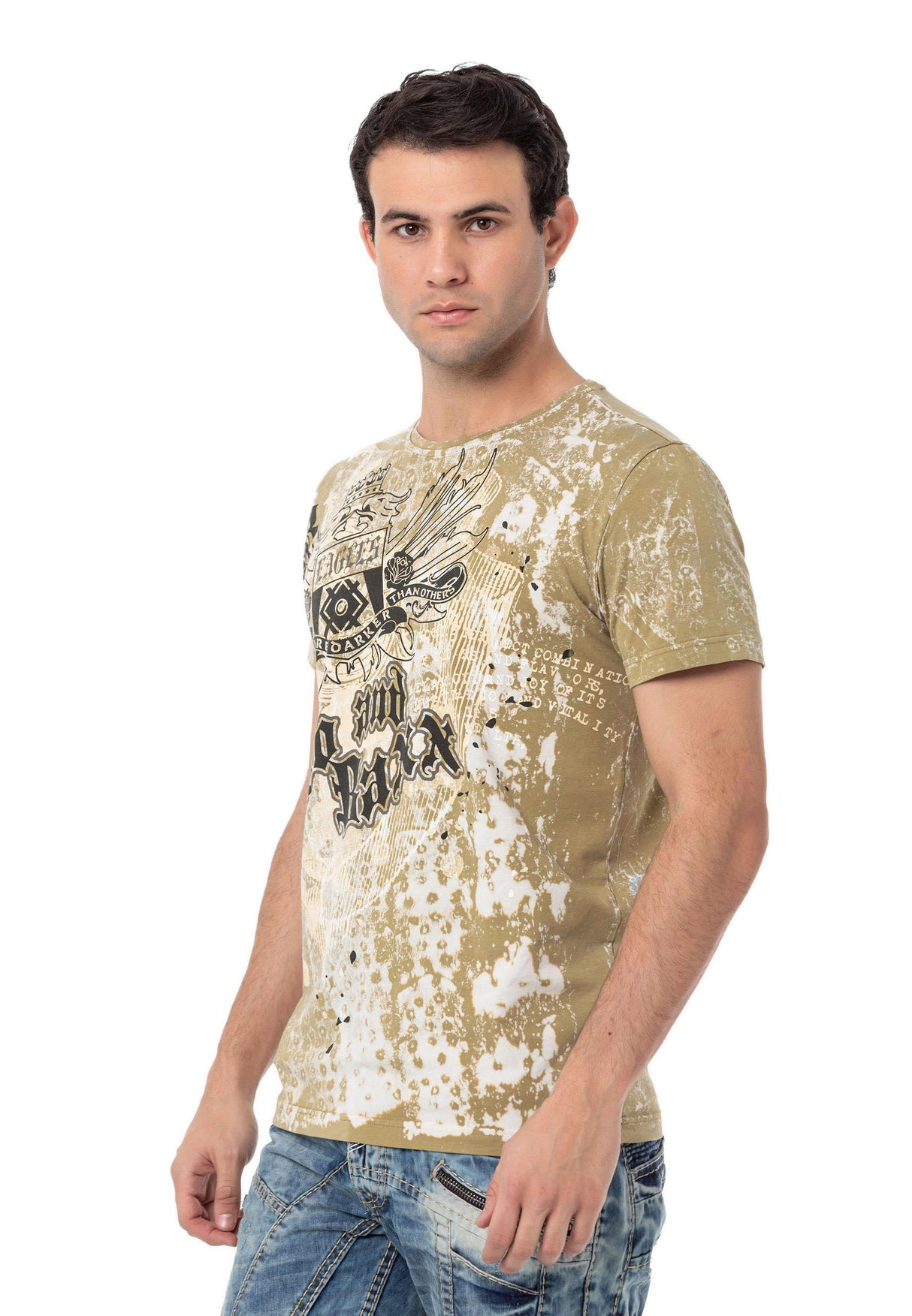 CT782 Men's T-shirt with large print