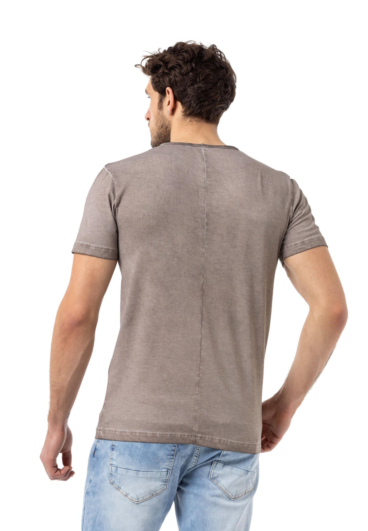 CT783 California Men's V-Neck T-Shirt with Print