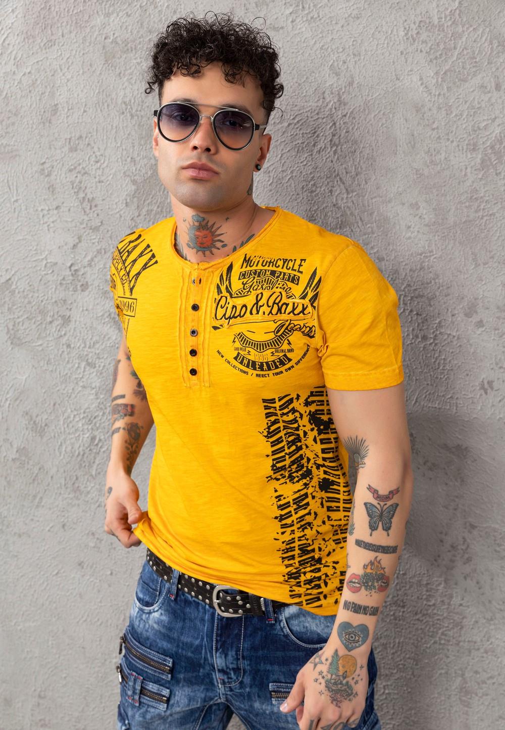 CT789 Biker Men's T-Shirt with Crew Neck