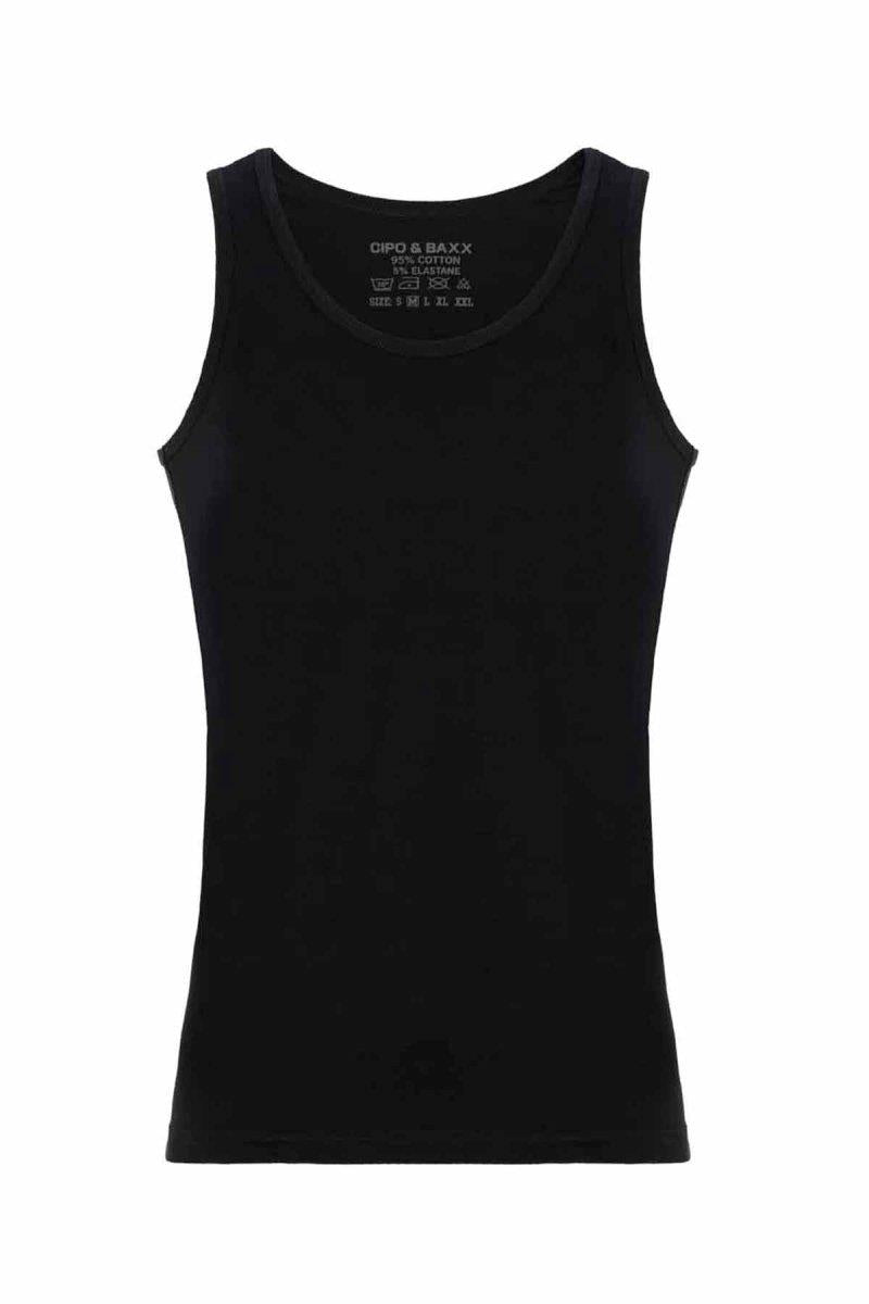 CU107 BLACK MEN'S UNDERSHIRT