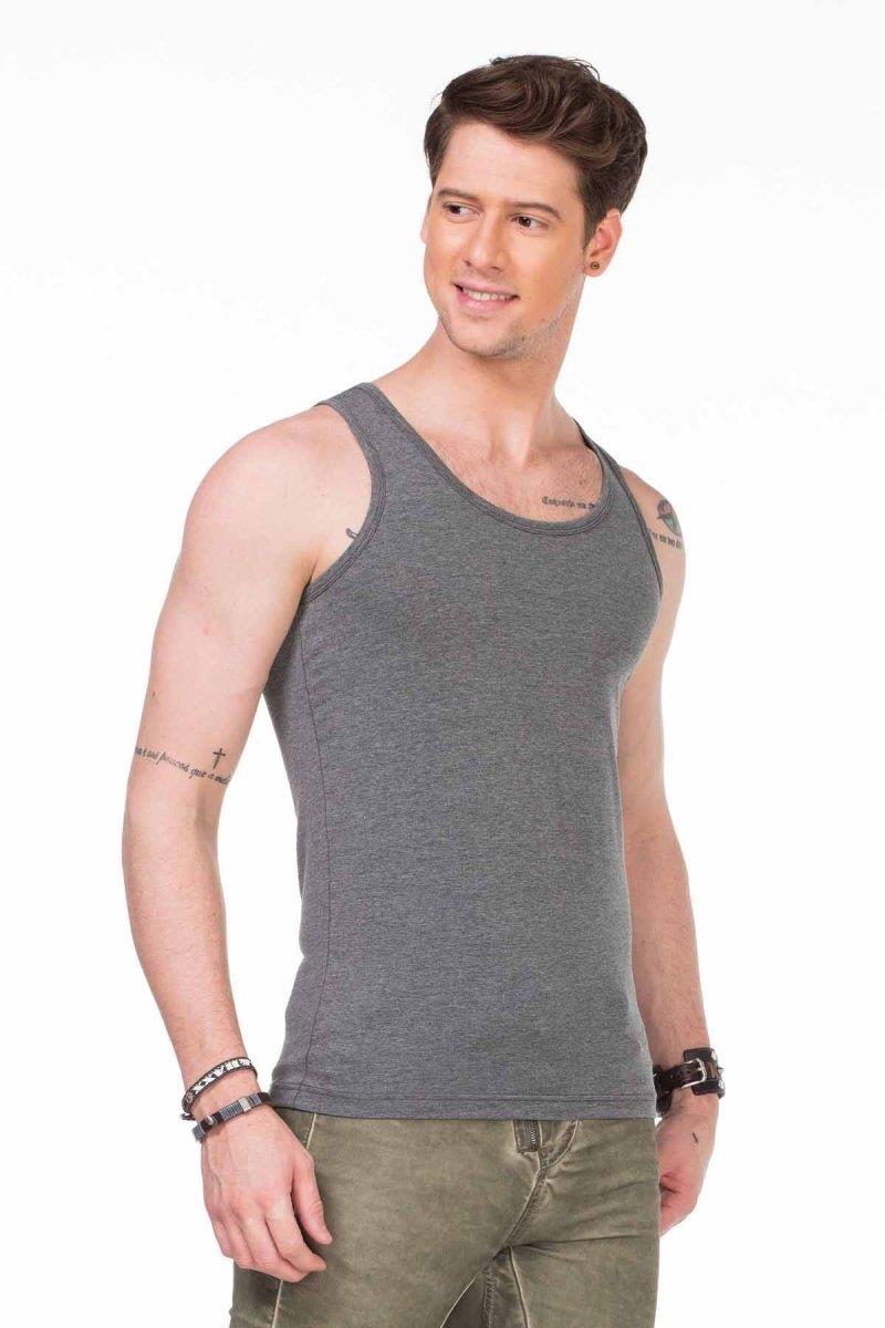 CU107 BLACK MEN'S UNDERSHIRT