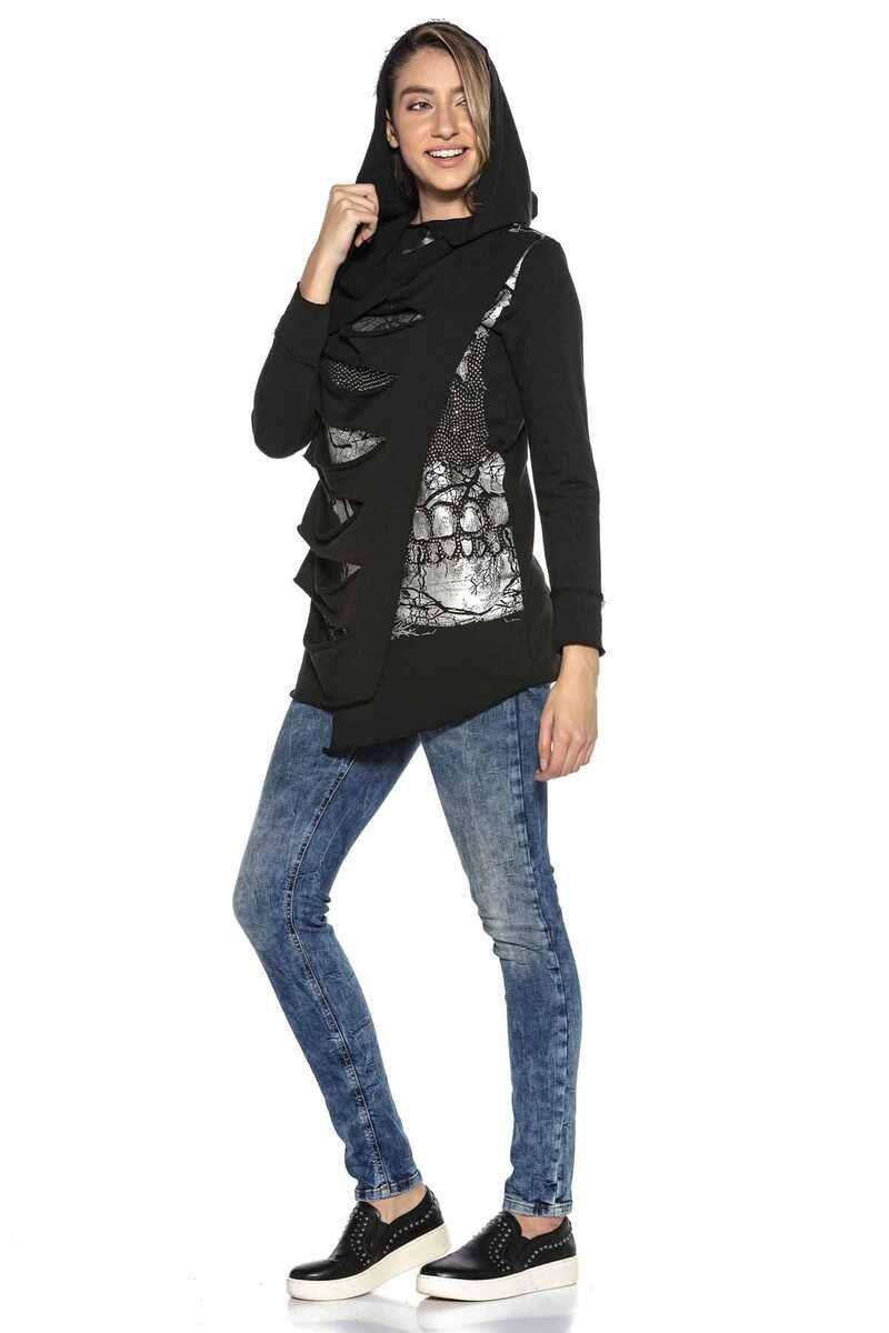 WD379 Women's slim-fit jeans with cool double waistband in skinny fit
