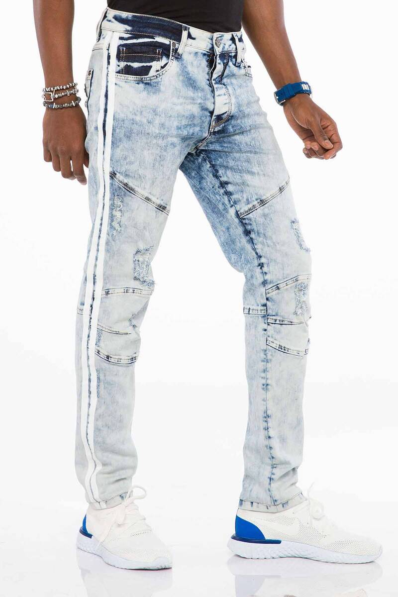 CD477 men's comfortable jeans in a used look, slim fit