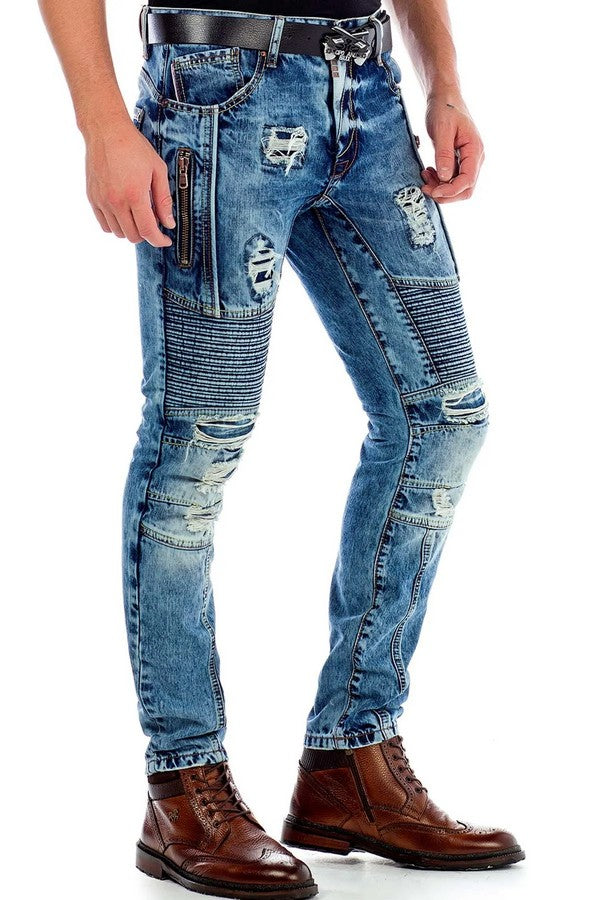 CD464 Men's comfortable jeans in a stylish destroyed look