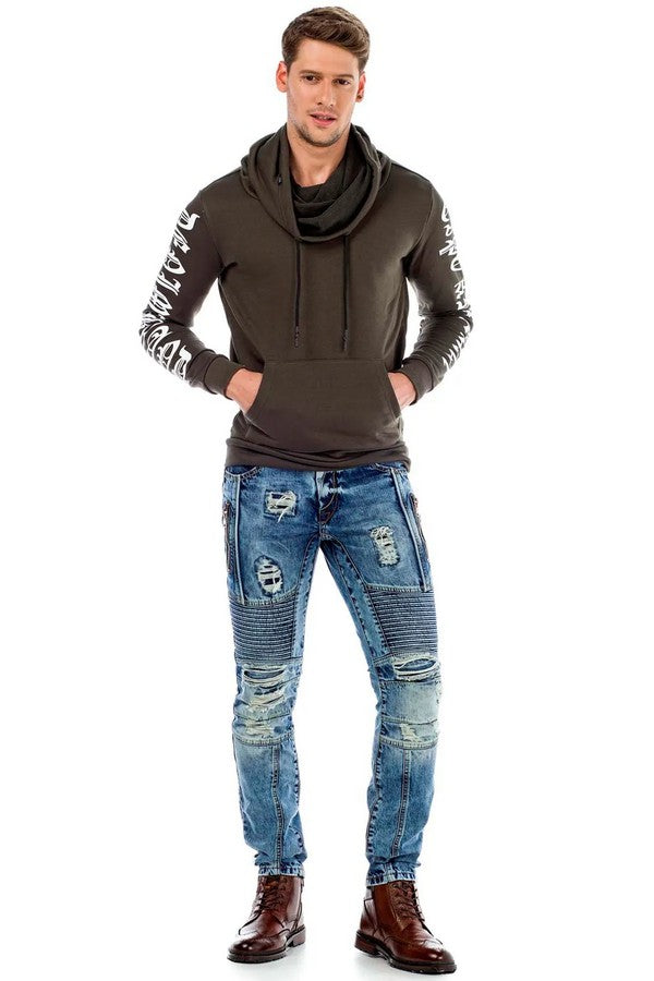 CD464 Men's comfortable jeans in a stylish destroyed look