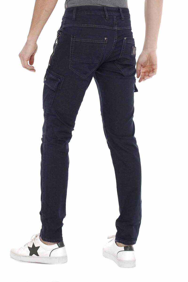CD454 Men's Slim-Fit Jeans with Side Pockets