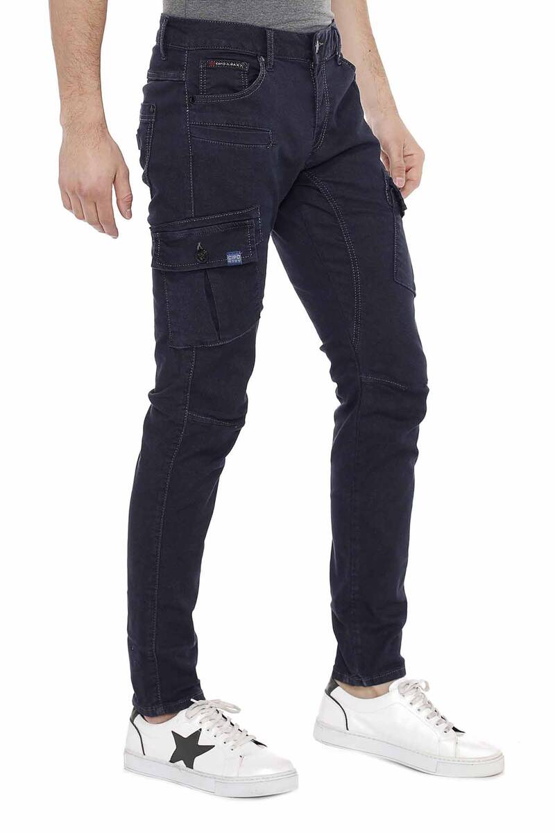 CD454 Men's Slim-Fit Jeans with Side Pockets