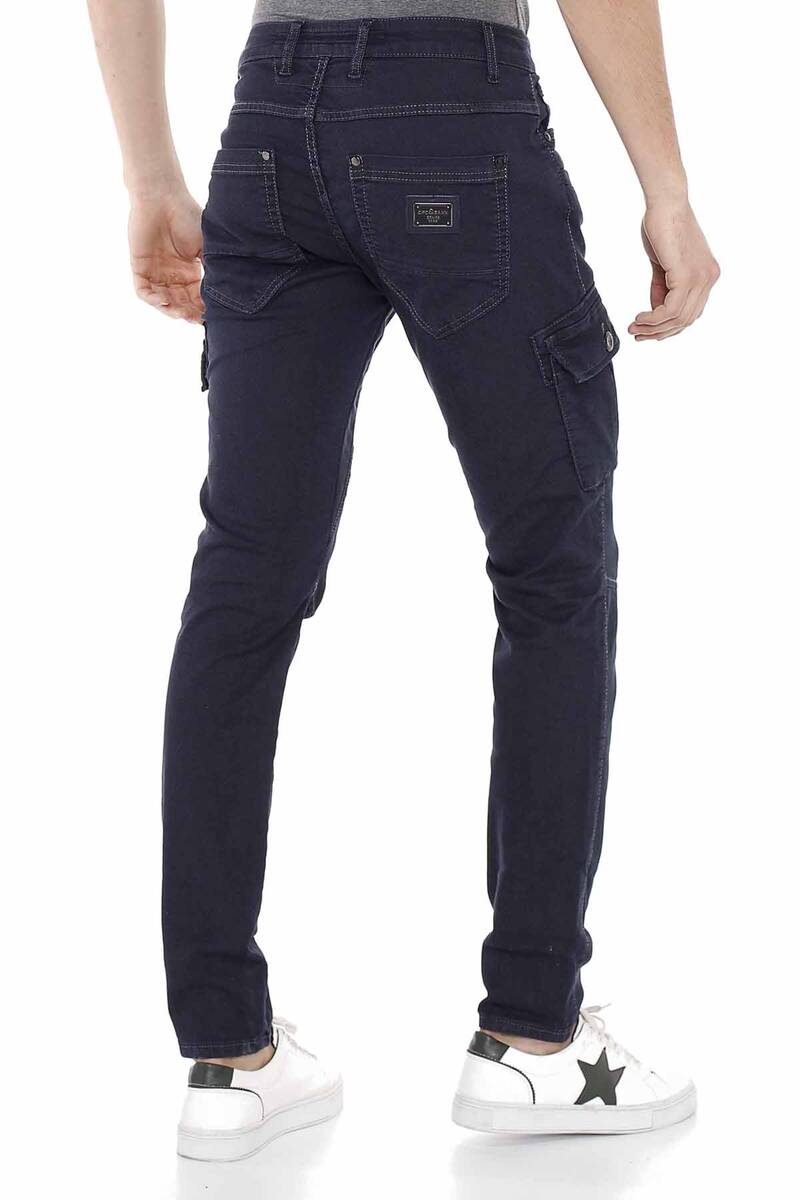 CD454 Men's Slim-Fit Jeans with Side Pockets