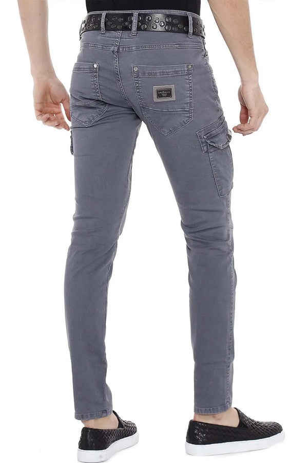 CD454 Men's Slim-Fit Jeans with Side Pockets