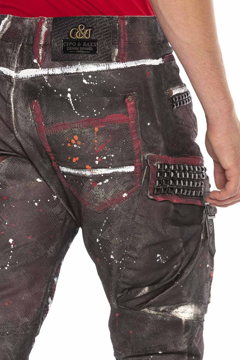 CD636 Men's comfortable jeans in an extravagant look