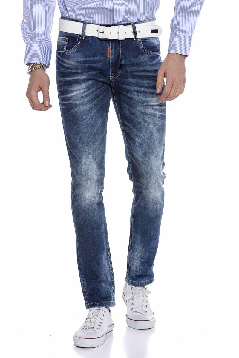 CD603 Men's jeans in a fashionable straight-fit cut