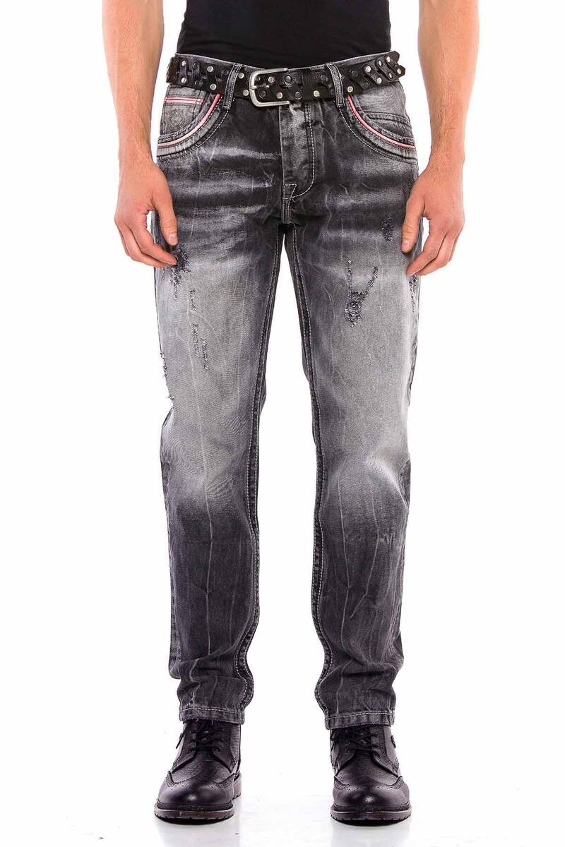 CD545 Men's Jeans with Ripped Pocket Details