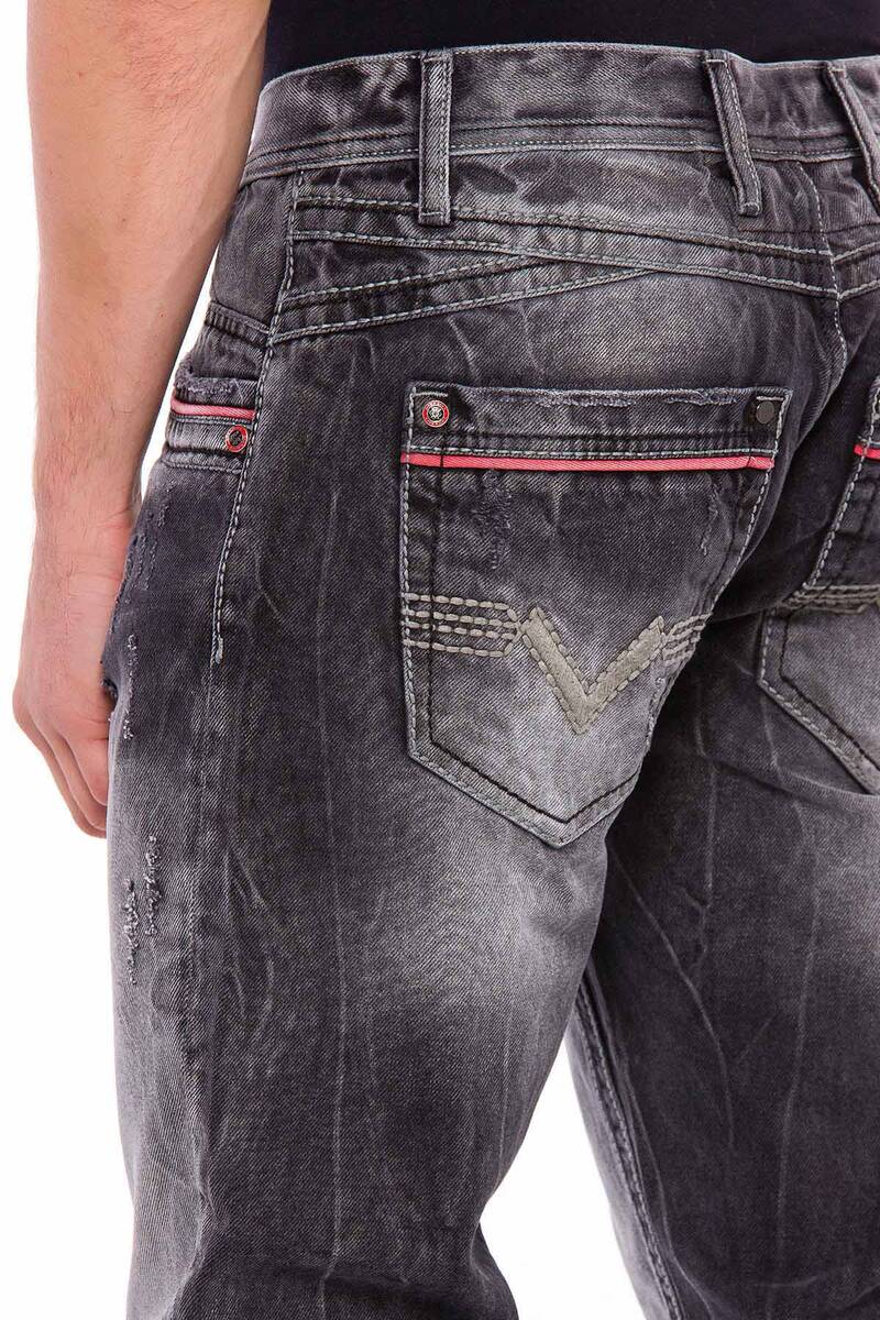 CD545 Men's Jeans with Ripped Pocket Details