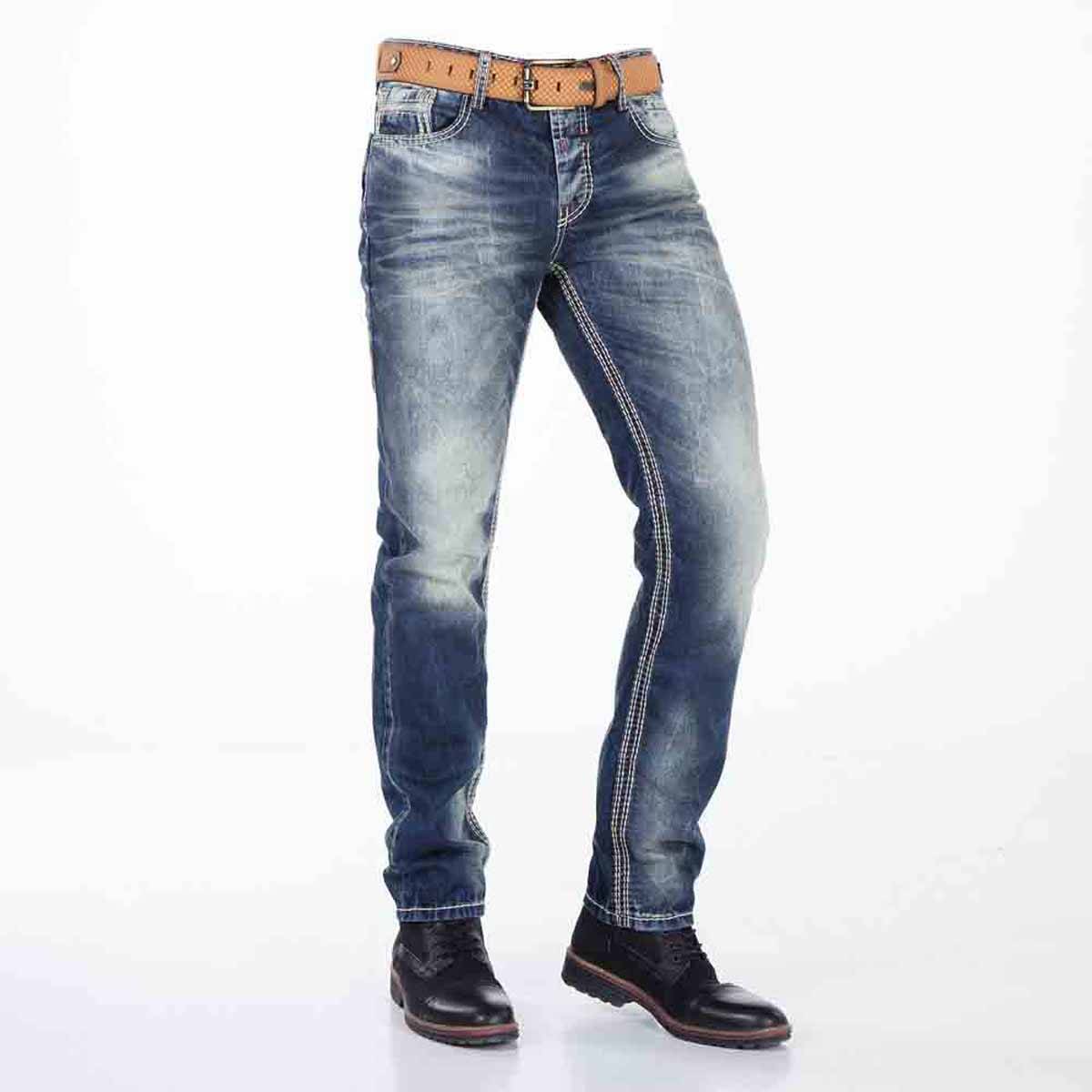 CD329 Men's comfortable jeans with a great wash