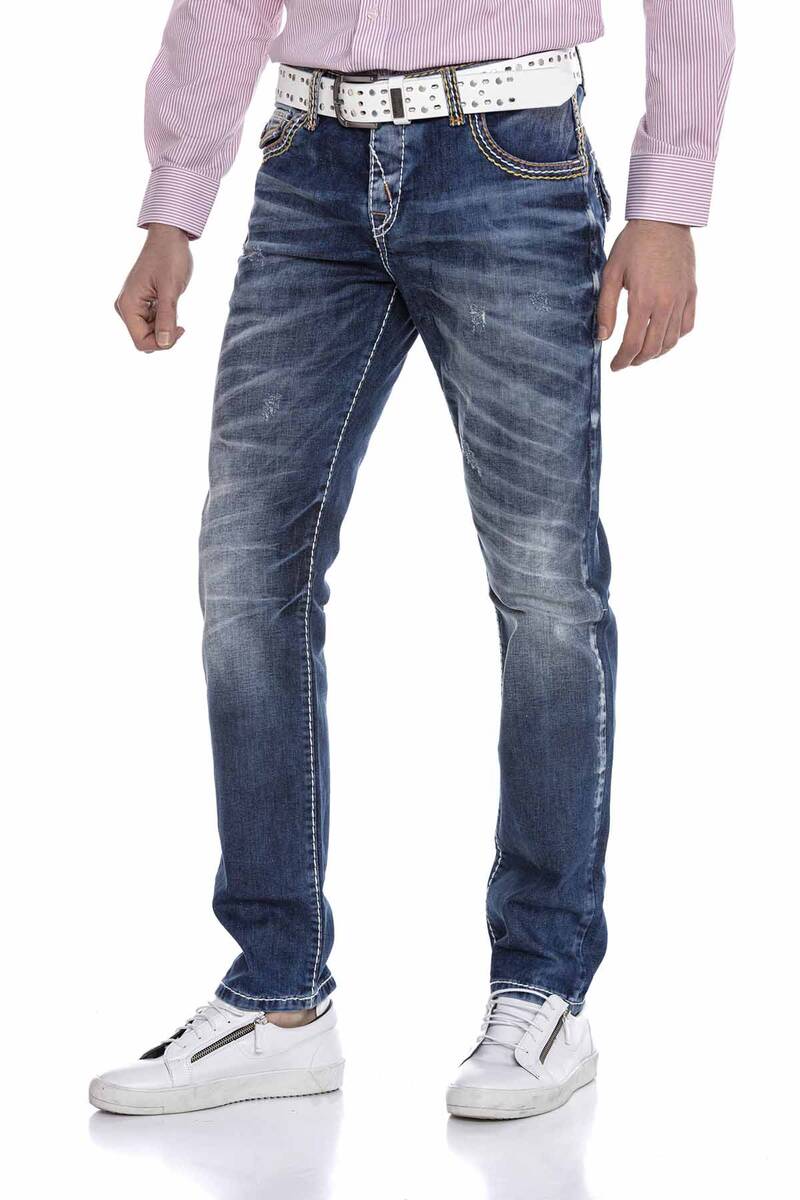 CD305 Men's comfortable jeans in a fashionable look, straight fit