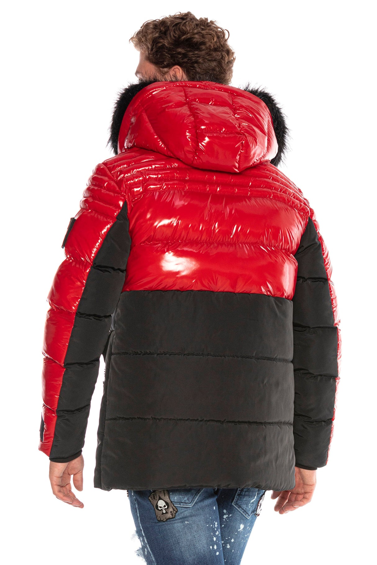 CM166 Men's Winter Jacket – Detachable Hood & Functional Details