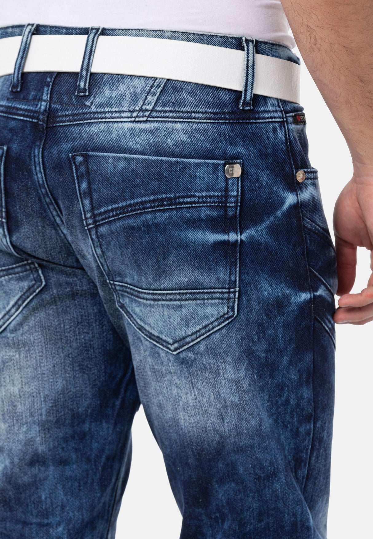 CD876 Men's Jeans - Stylish Straight Fit with Comfort