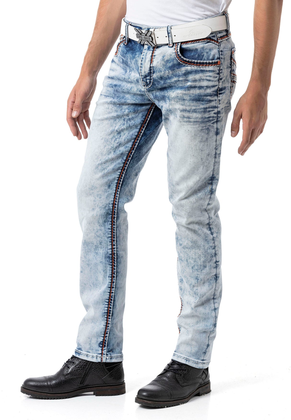 CD892 Men's Jeans - Light Blue, Straight Fit
