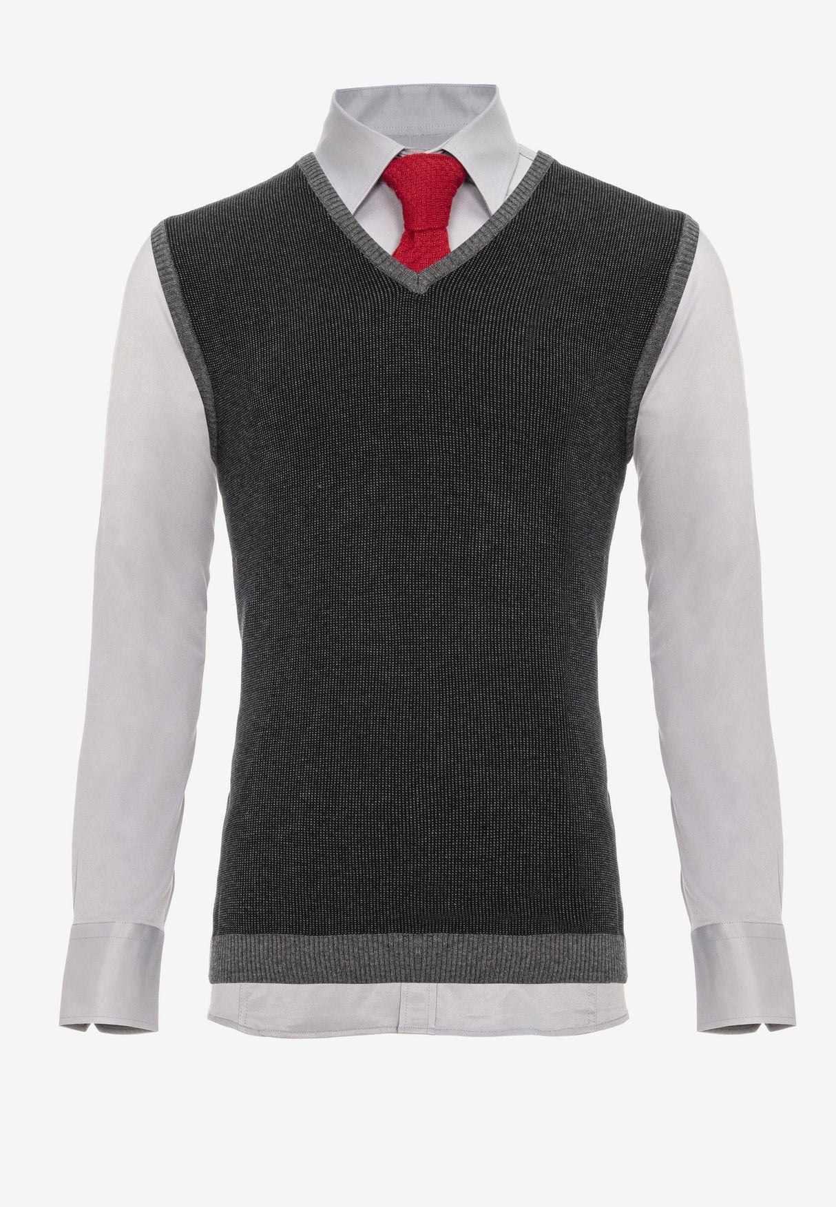 CH172 Long-sleeved shirt including vest and tie