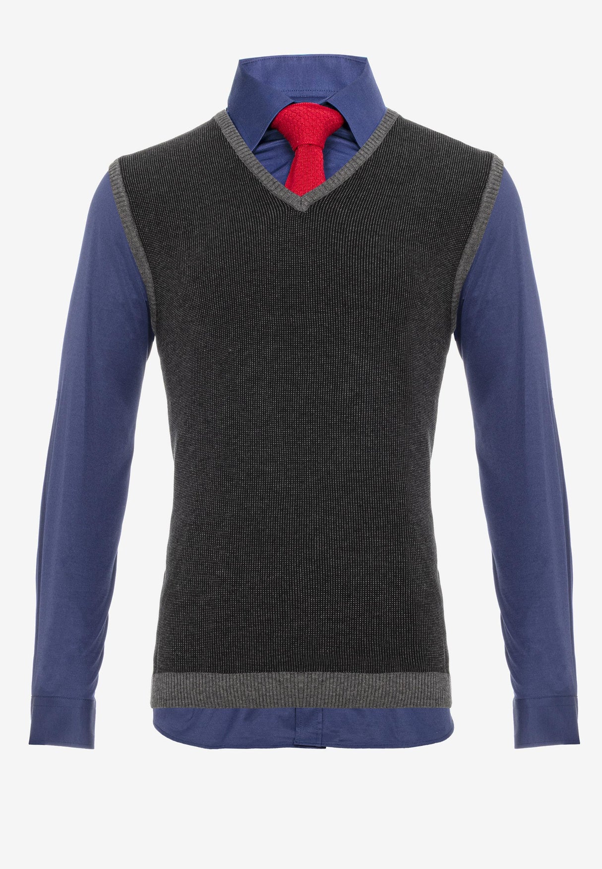 CH172 Long-sleeved shirt including vest and tie