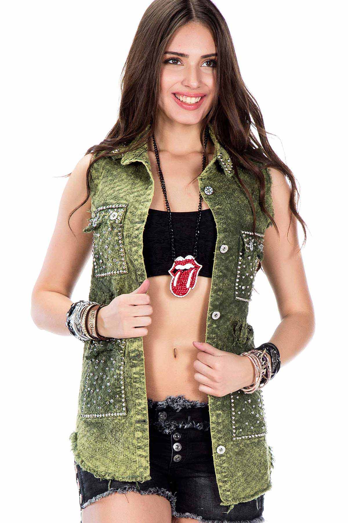 WH107 WOMEN'S SLEEVELESS SHIRT