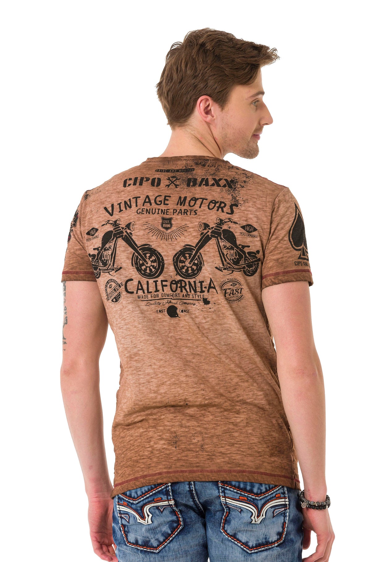 CT703 men's t-shirt in a vintage look