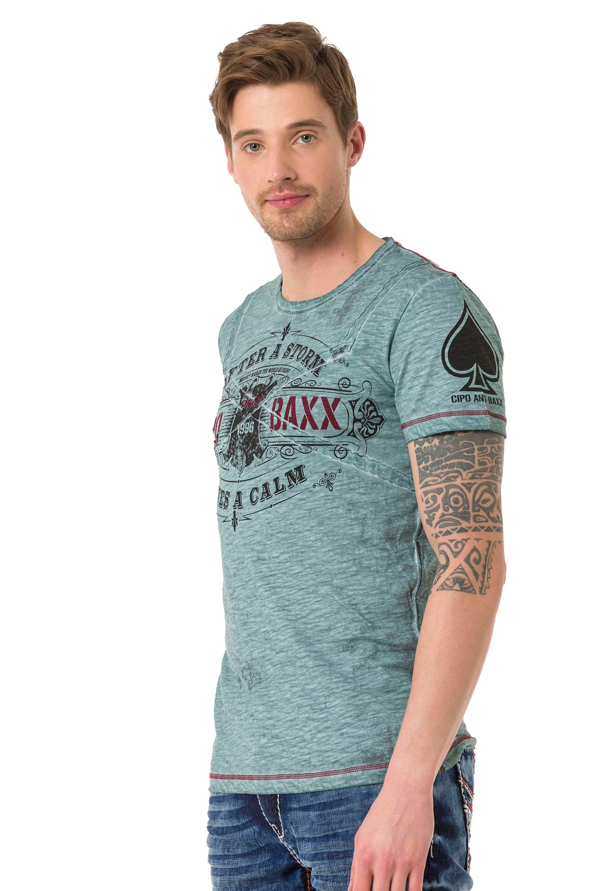CT703 men's t-shirt in a vintage look