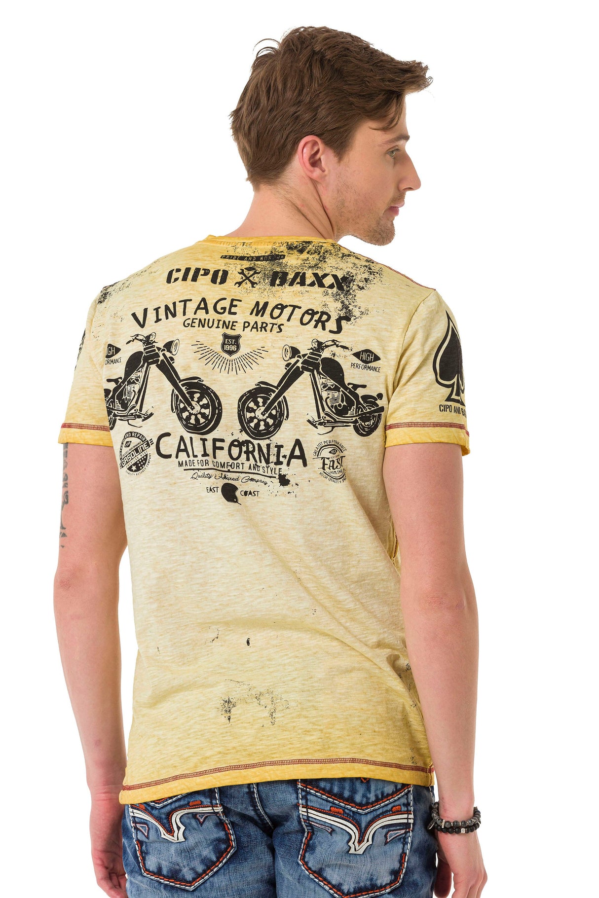 CT703 men's t-shirt in a vintage look