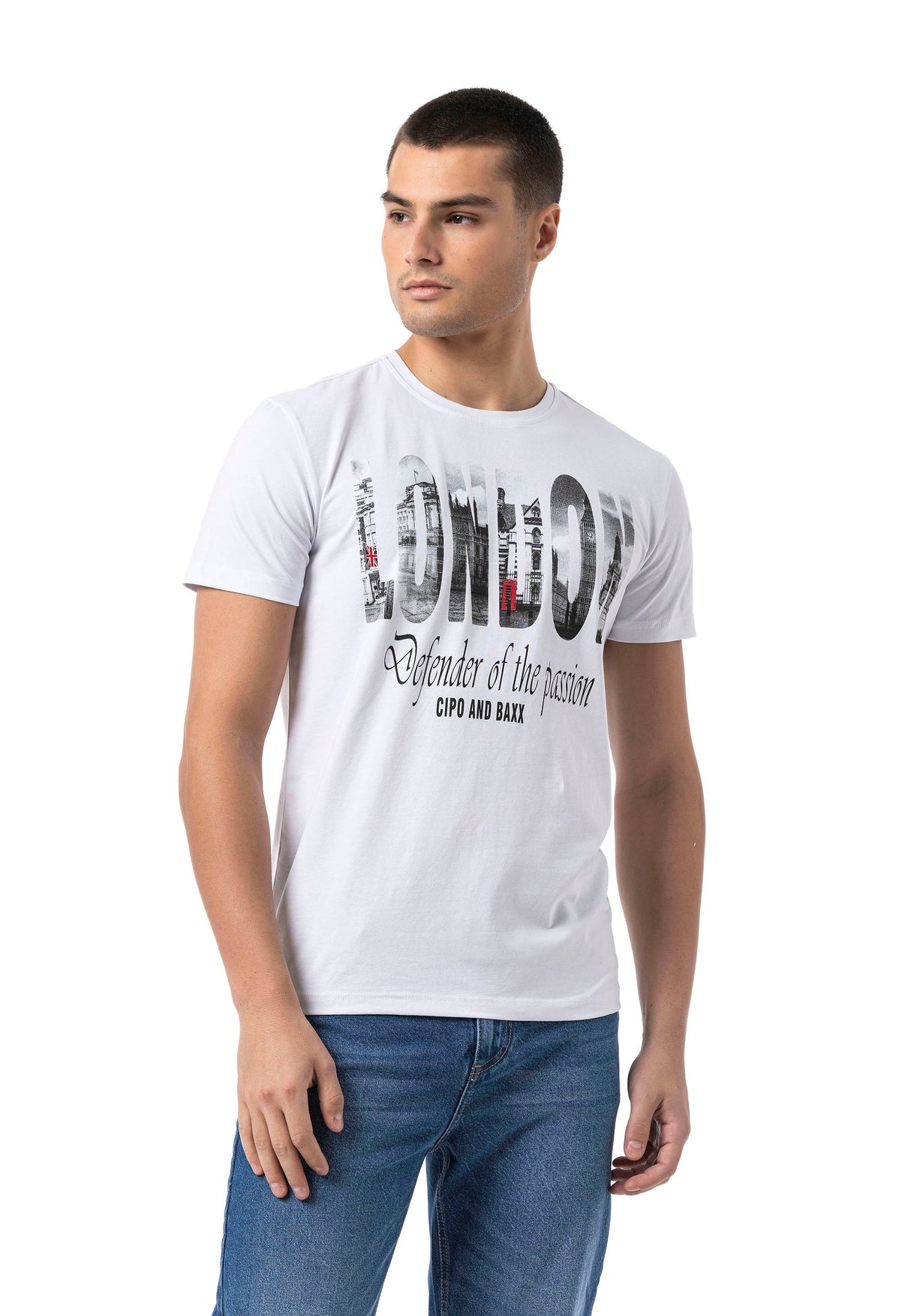 CT826 Men's T-Shirt with London Print – Regular Fit