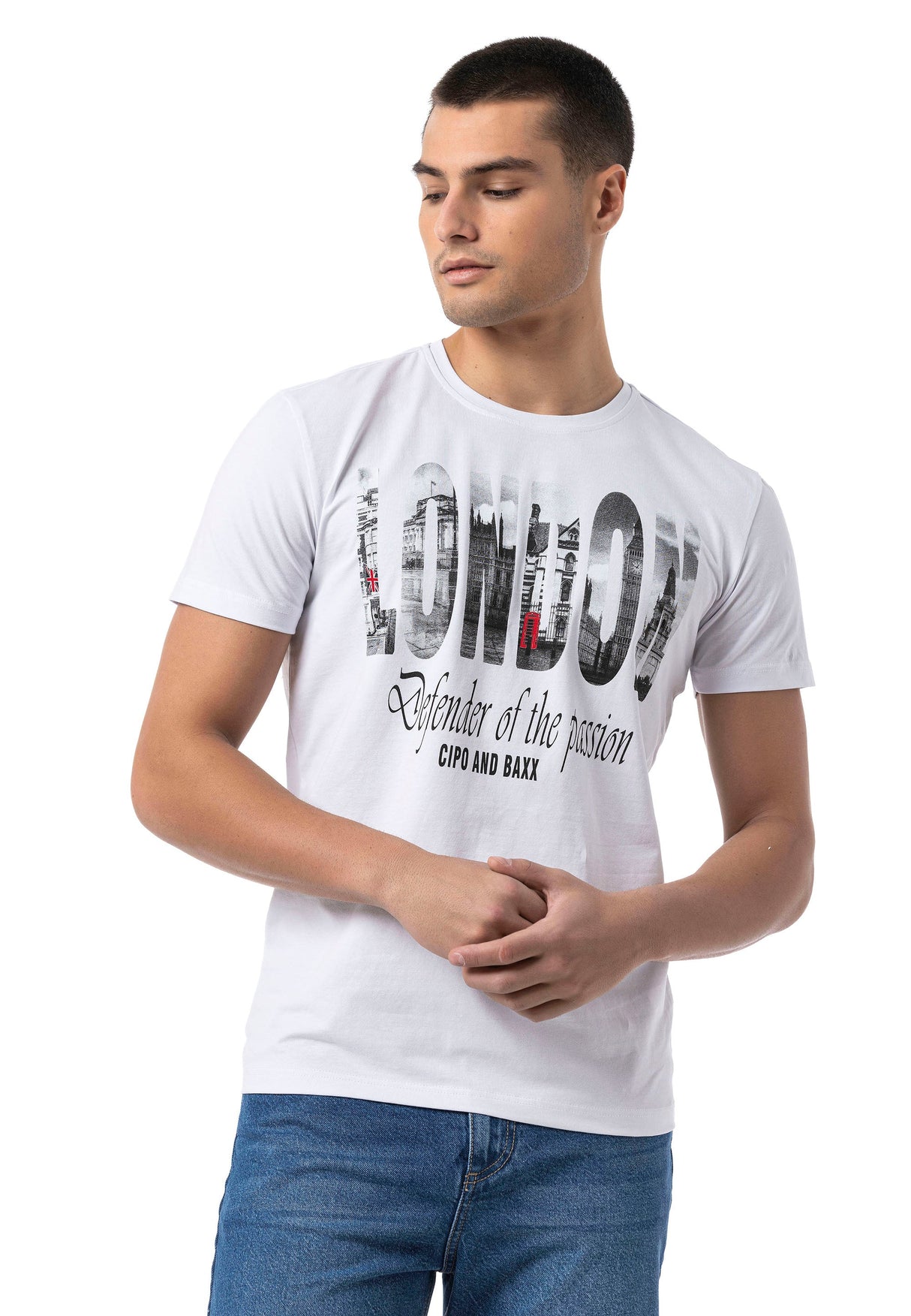 CT826 Men's T-Shirt with London Print – Regular Fit