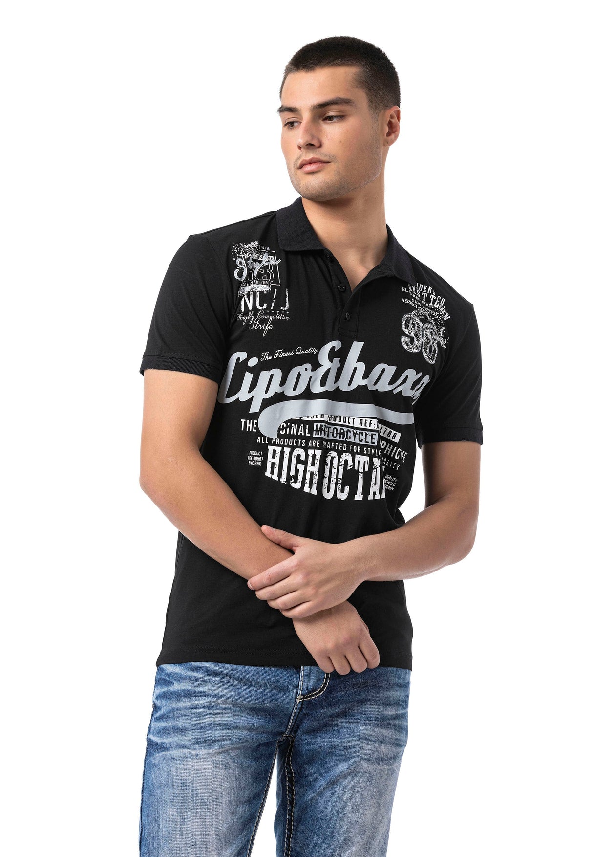 CT794 – Men's Polo T-Shirt with Print and Regular Fit Style
