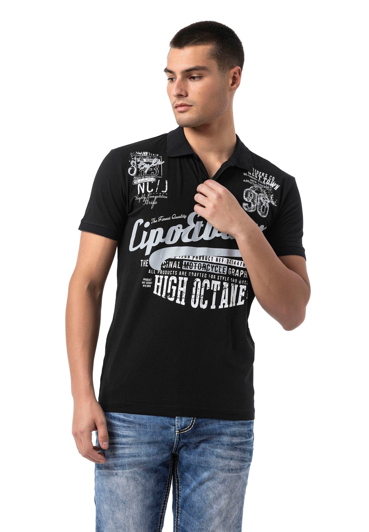 CT794 – Men's Polo T-Shirt with Print and Regular Fit Style