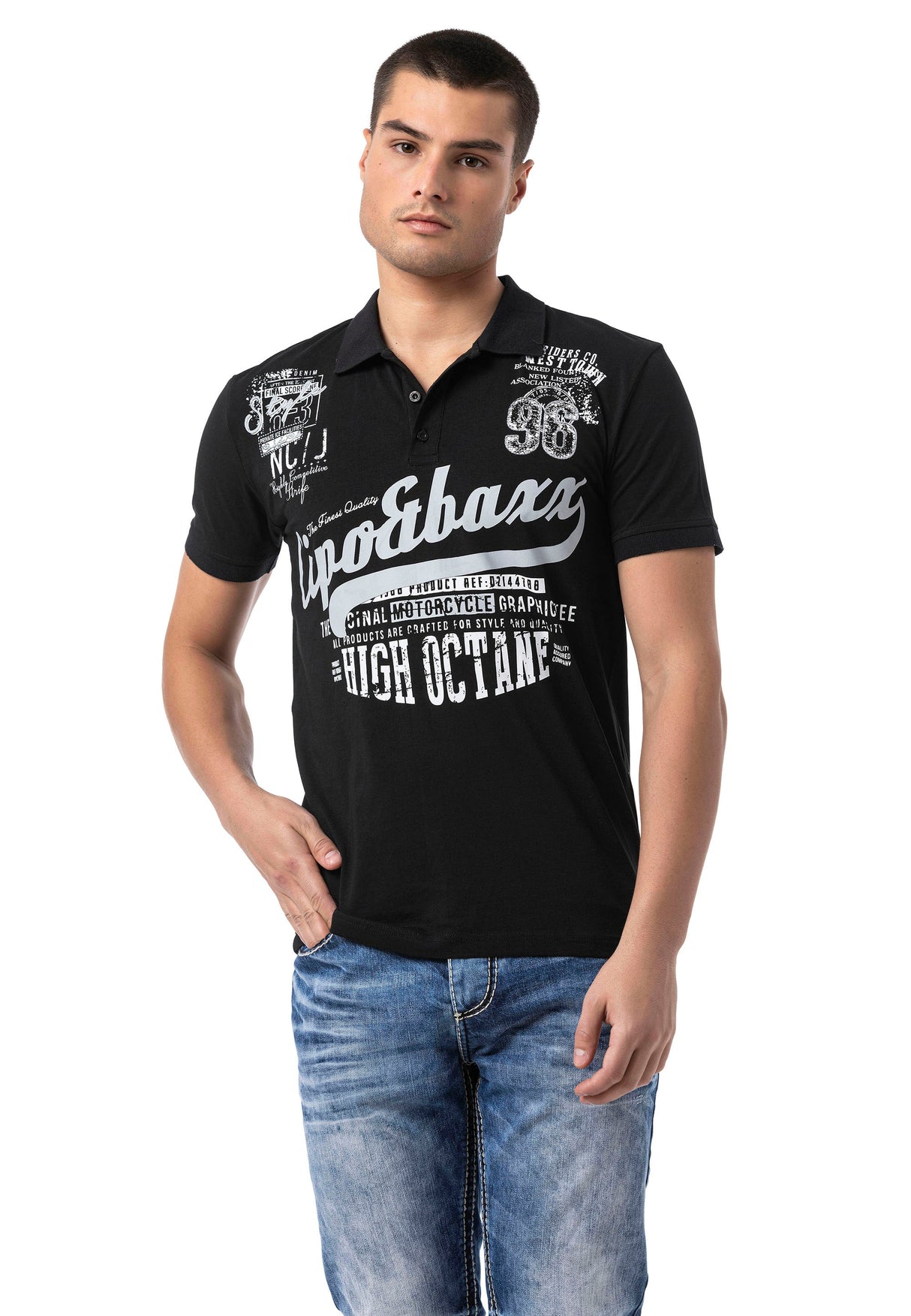 CT794 – Men's Polo T-Shirt with Print and Regular Fit Style