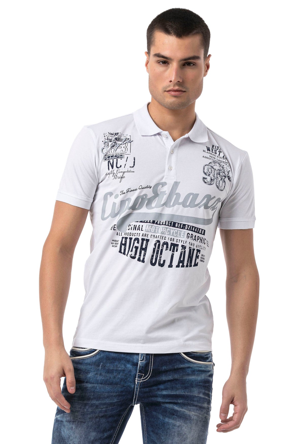 CT794 – Men's Polo T-Shirt with Print and Regular Fit Style