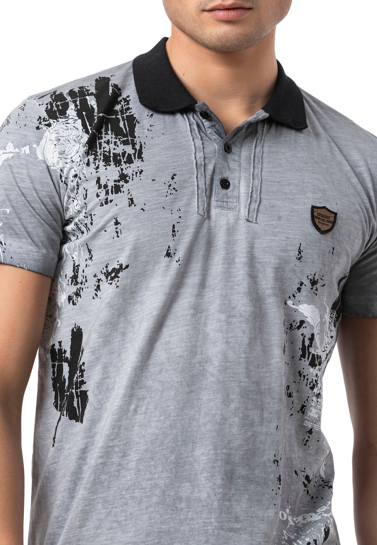 CT798 Men's Polo T-Shirt with Print and Regular Fit