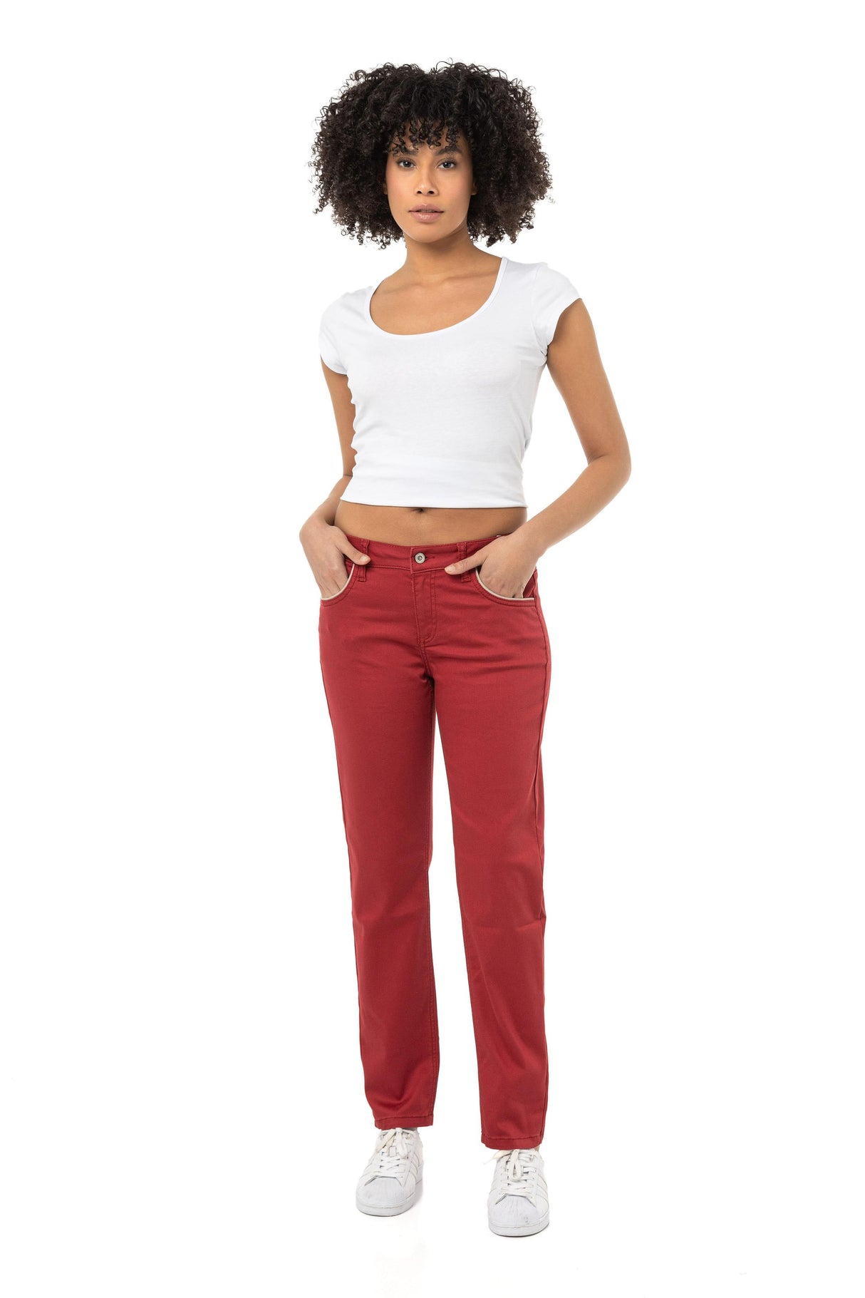 WD256B Women's trousers in solid color