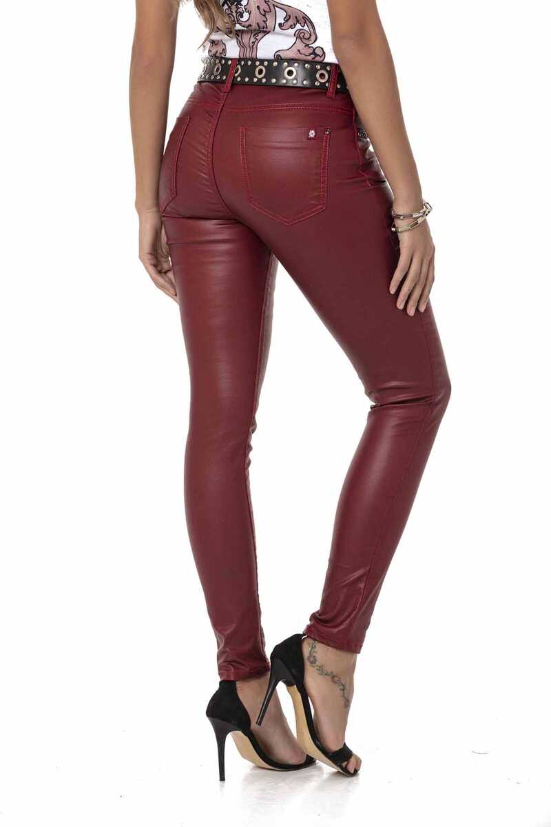 WD467 Women's Slim-Fit Jeans with Glossy Coating