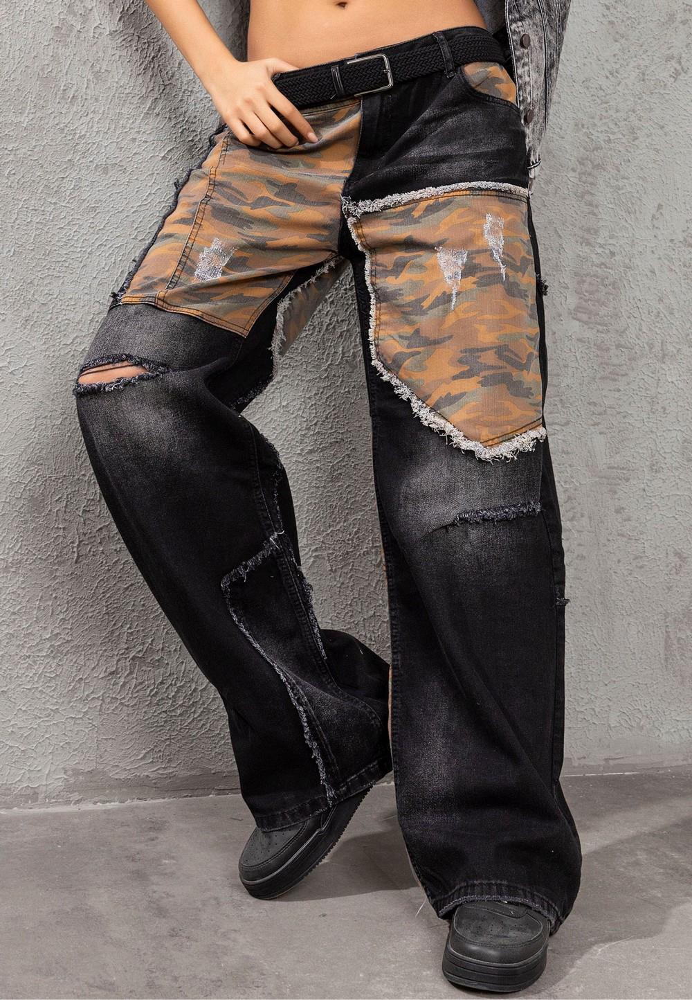 WD527 women's jeans in a punk look