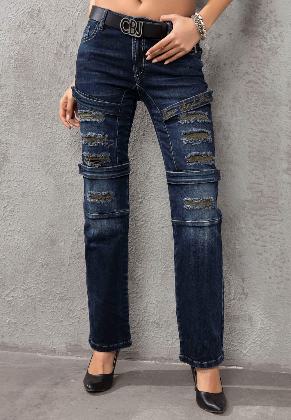 WD529 unusual women's jeans with rips