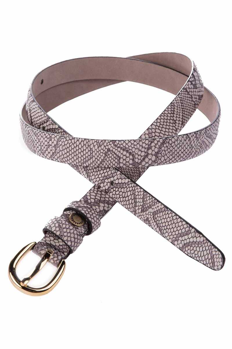 WG113 Women's Belt with Snake Skin