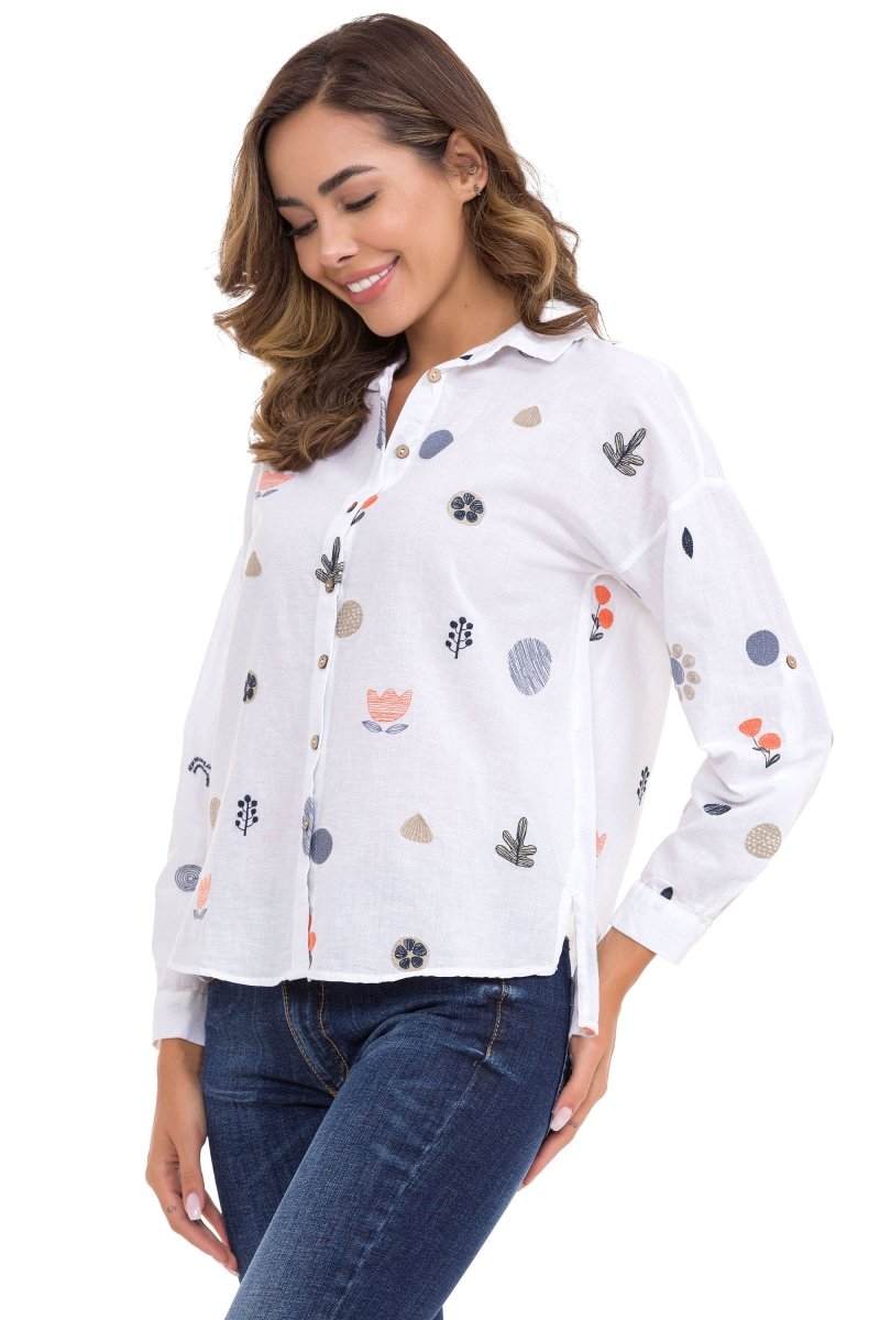 WH130 Women's Shirt with Casual Spring Pattern