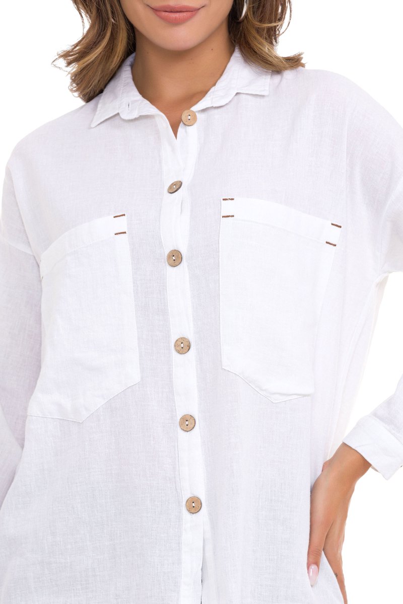 WH132 Women's shirt with contrasting seams
