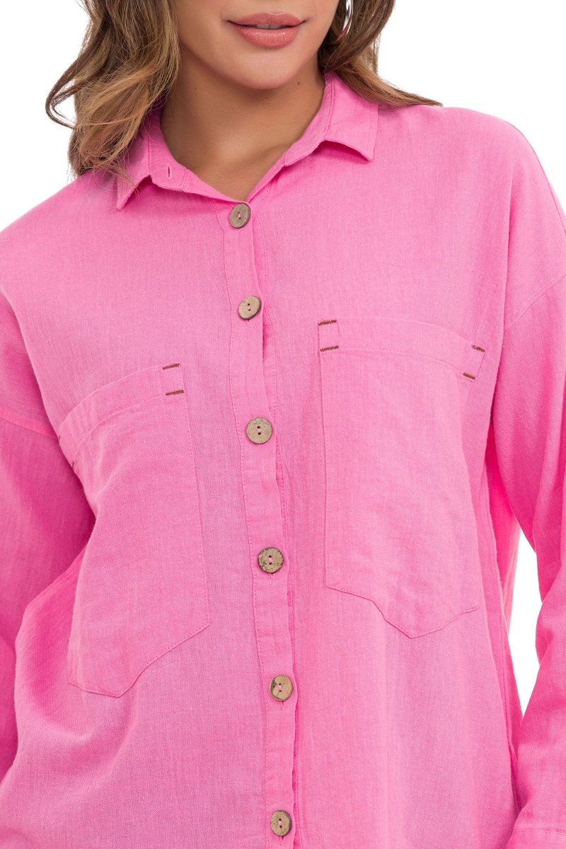 WH132 Women's shirt with contrasting seams