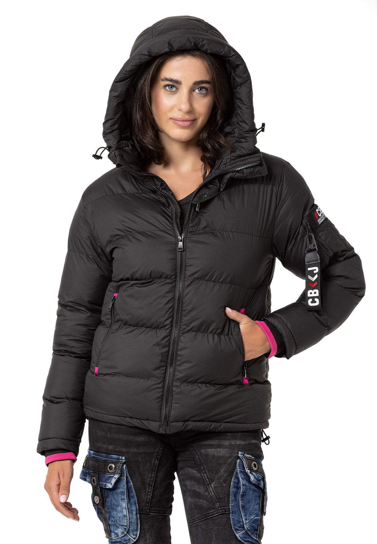 WM138 Women's Winter Jacket with Stand-Up Collar