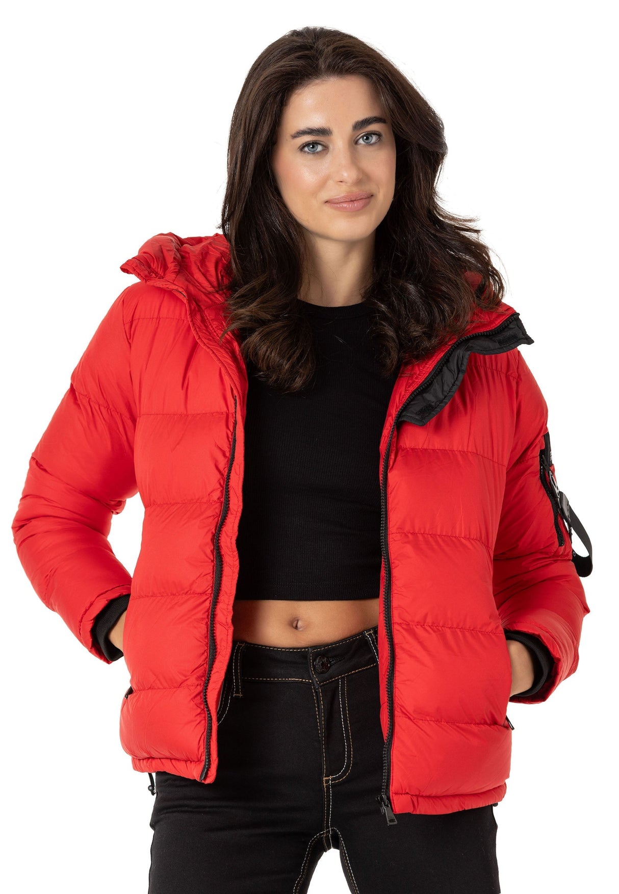 WM138 Women's Winter Jacket with Stand-Up Collar