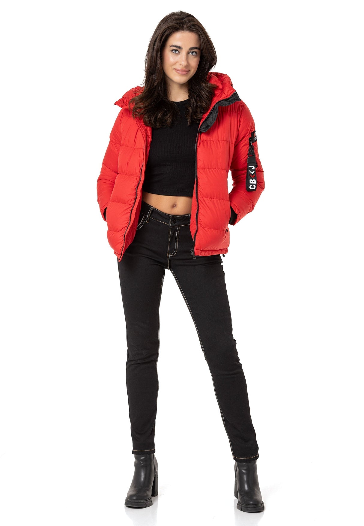WM138 Women's Winter Jacket with Stand-Up Collar