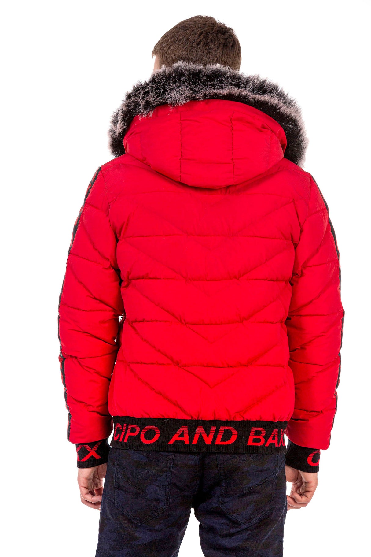 CM188 Men's Winter Jacket – Detachable Hood & Functional Details