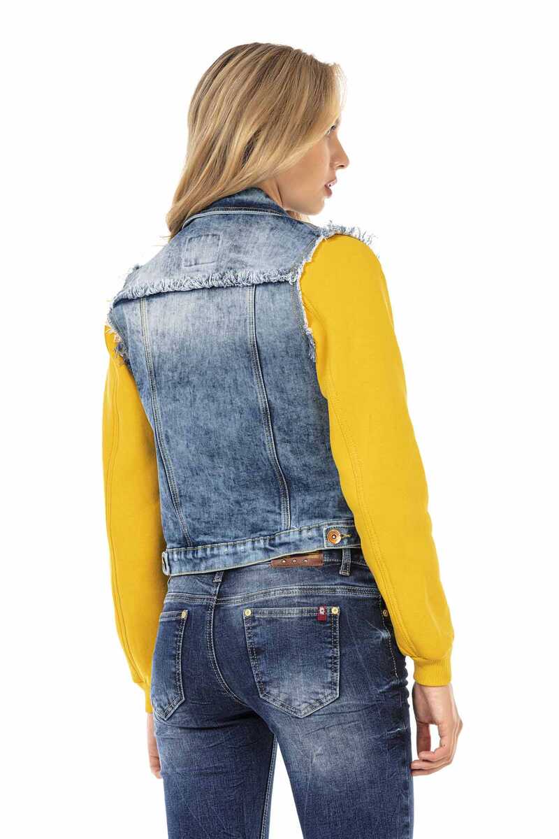 WJ192 Women's denim jacket in a sporty look