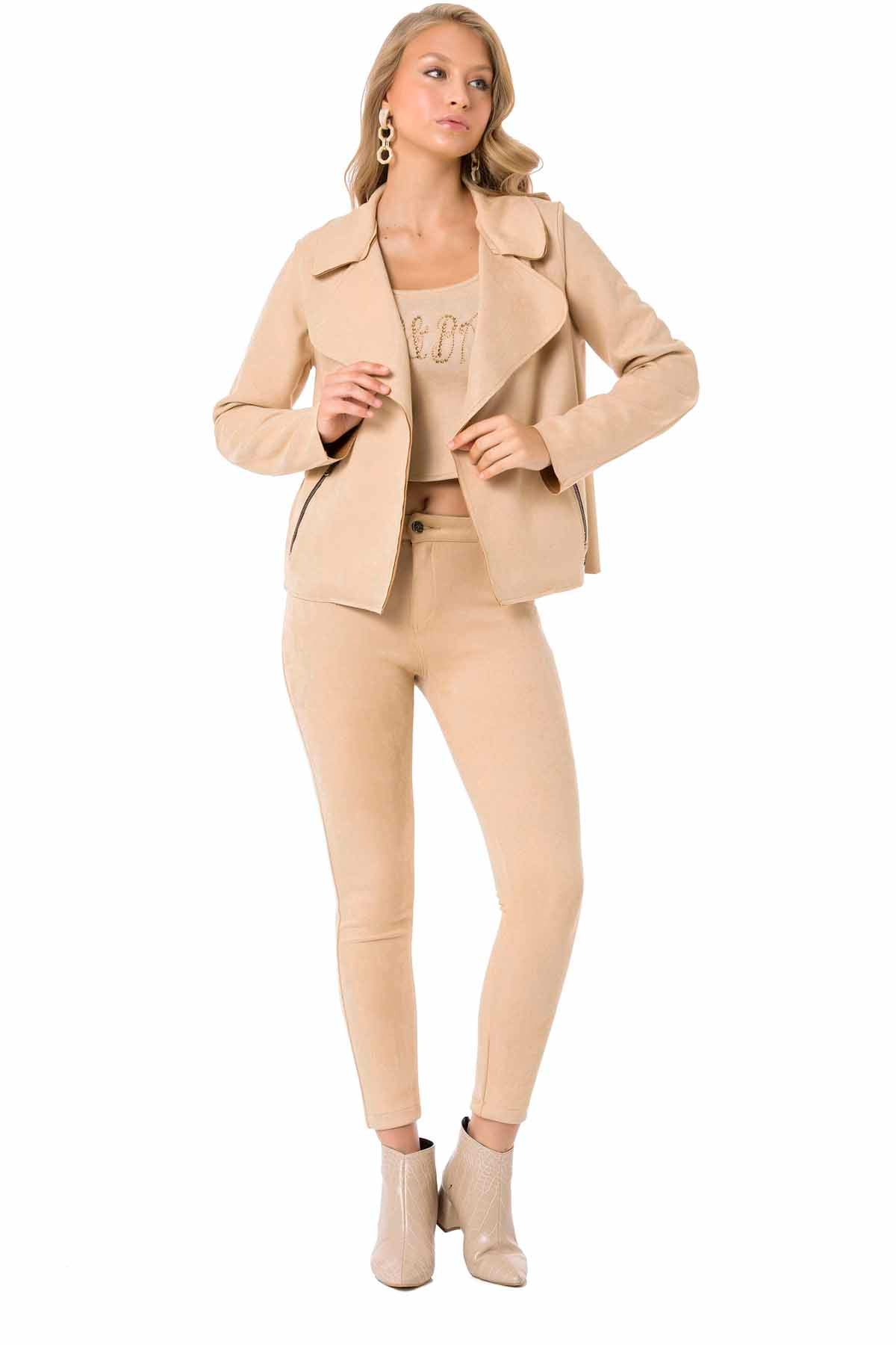 WJ202 Women's suede jacket with an elegant look